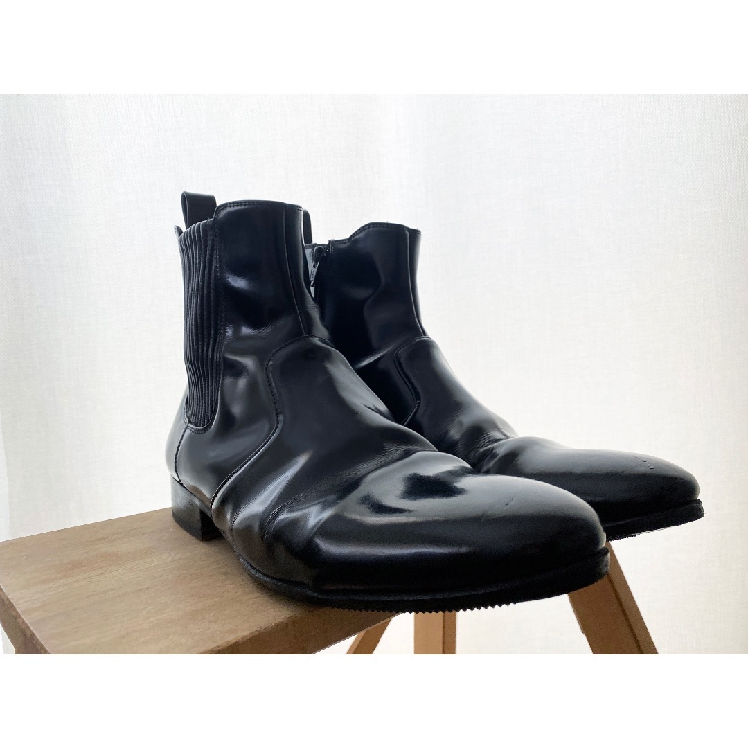 BALENCIAGA - BALENCIAGA レザー チェルシーブーツ サイドジップ BALENCIAGA - BALENCIAGA レザー チェルシーブーツ サイドジップ