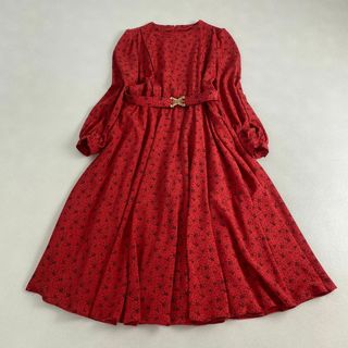 VINTAGE - ヴィンテージ ワンピース ロング丈 赤 柄 フリル レア VINTAGE - ヴィンテージ ワンピース ロング丈 赤 柄 フリル レア
