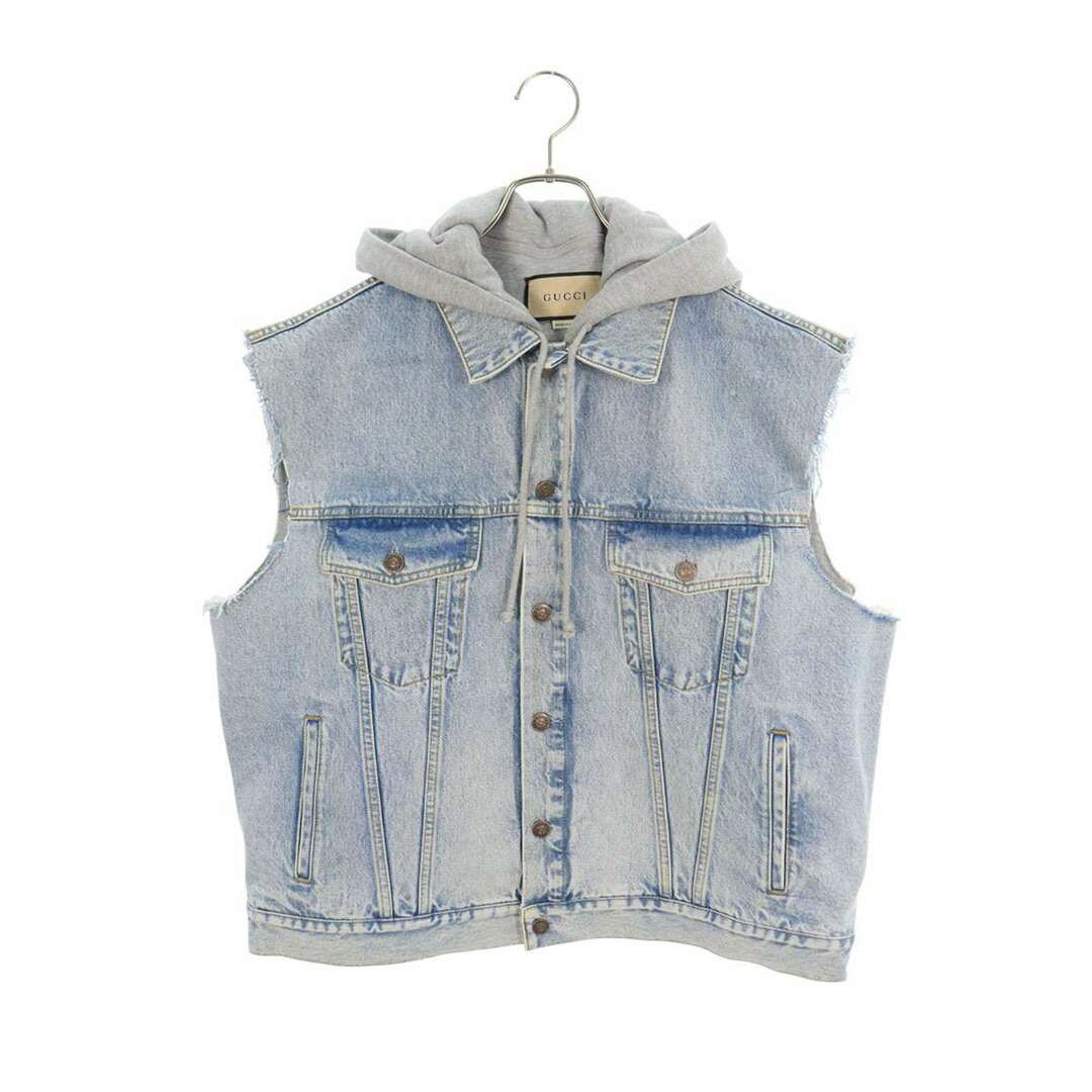 GUCCI - グッチ 697042 XDB0U バックワッペン付きデニム切り替え GUCCI - グッチ 697042 XDB0U バックワッペン付きデニム切り替え