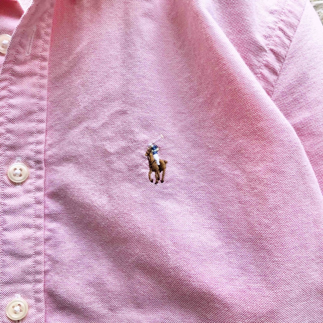 Ralph Lauren - RALPH LAUREN♪ポニー刺繍シャツ ピンク 長袖 L Ralph Lauren - RALPH LAUREN♪ポニー刺繍シャツ ピンク 長袖 L