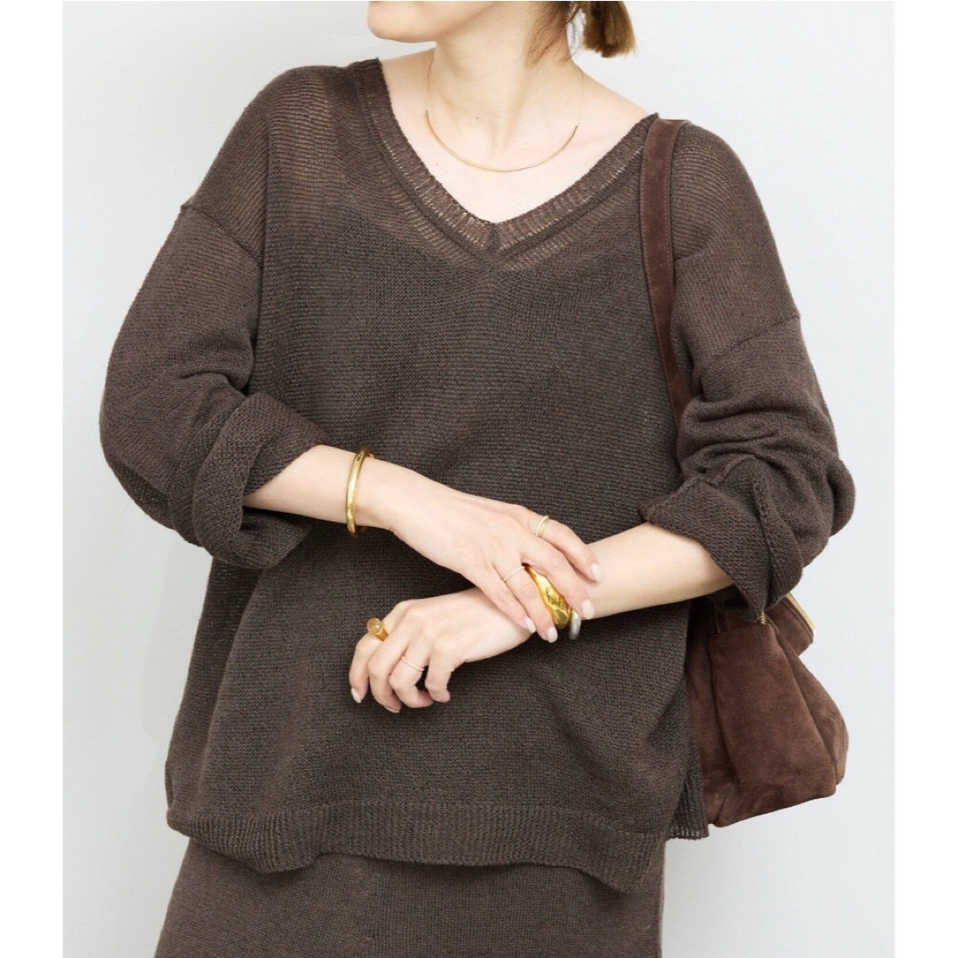 DEUXIEME CLASSE - 新品 完売 Fascinating ニット ブラウンAの DEUXIEME CLASSE - 新品 完売 Fascinating ニット ブラウンAの