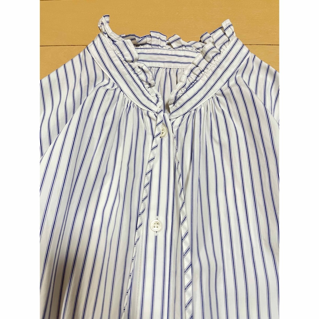 IENA - 美品/IENA イエナ コットンフリルシャツブラウス 紐 IENA - 美品/IENA イエナ コットンフリルシャツブラウス 紐