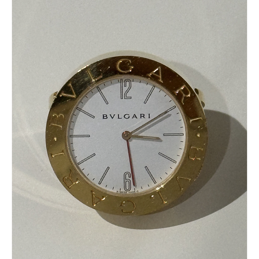 BVLGARI - BVLGARI ゴールド 小型時計 トラベルクロックの通販 BVLGARI - BVLGARI ゴールド 小型時計 トラベルクロックの通販
