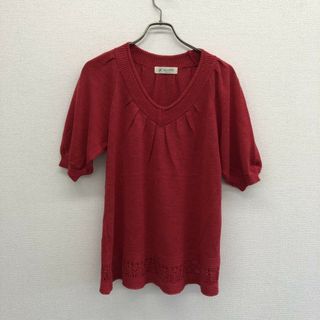 アリスバーリー(Aylesbury)の【Aylesbury】アリスバーリー　レディース　トップス　赤系　Ⅿサイズ　無地　シンプル(Tシャツ(半袖/袖なし))
