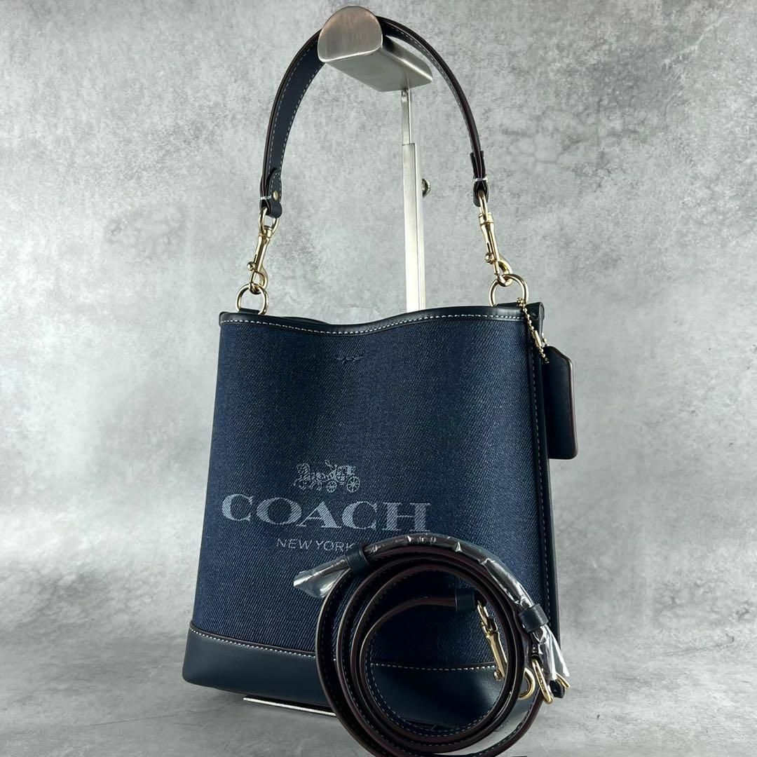 COACH - 極美品 コーチ モリー デニム ショルダーバッグ 2way COACH - 極美品 コーチ モリー デニム ショルダーバッグ 2way