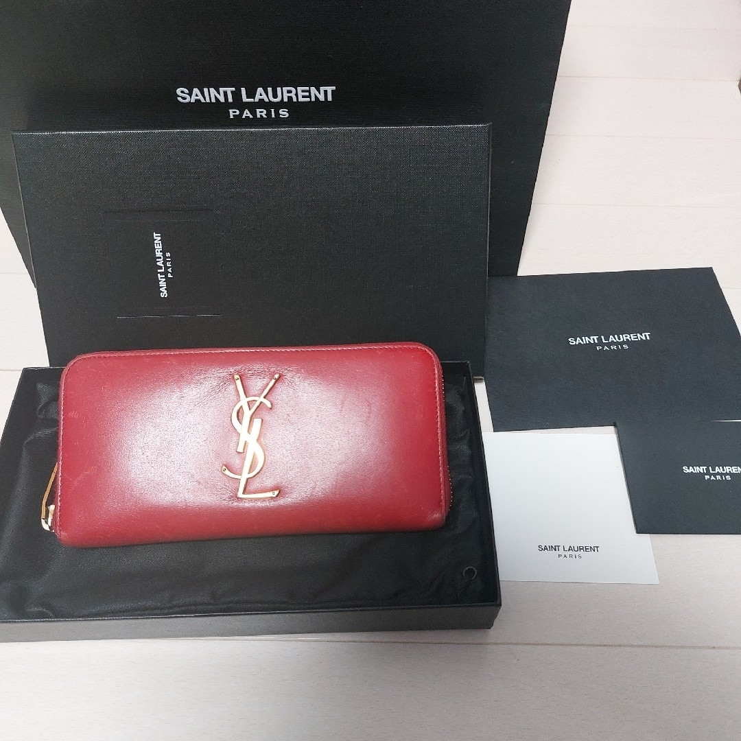 SAINT LAURENT - SAINT LAURENT長財布 赤サンローランの通販 by SAINT LAURENT - SAINT LAURENT長財布 赤サンローランの通販 by