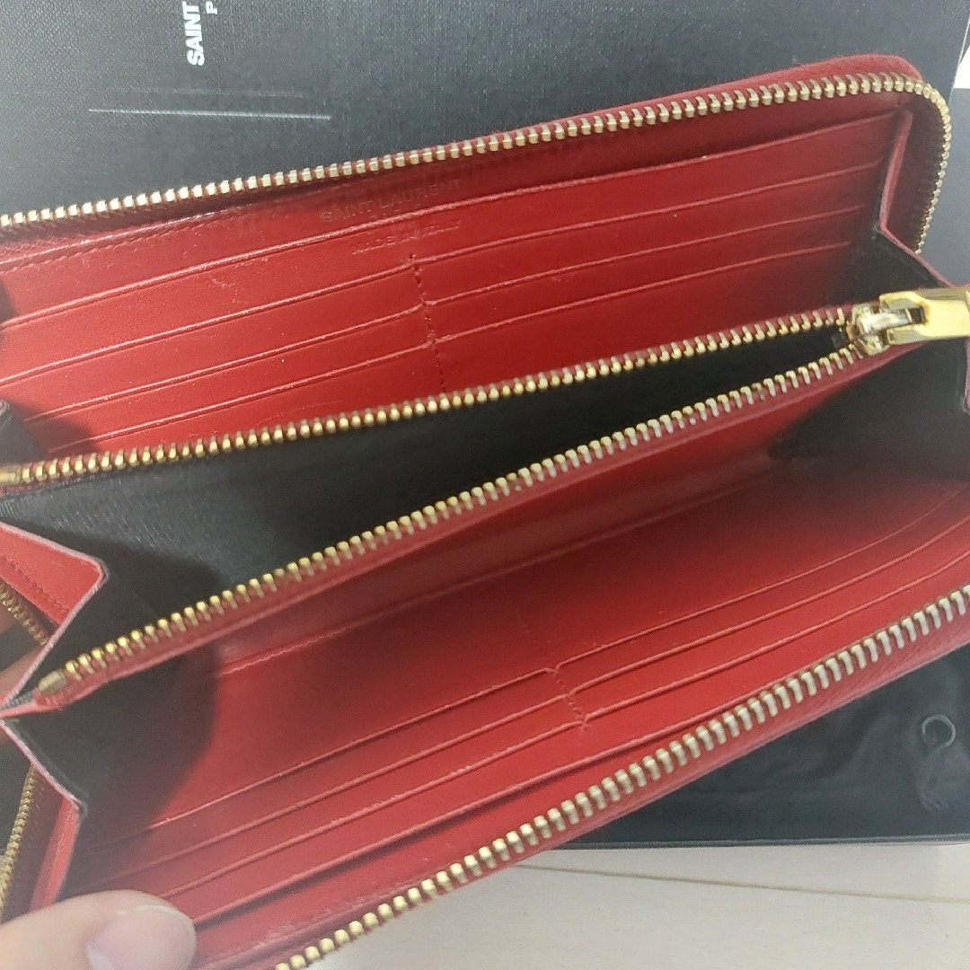 SAINT LAURENT - SAINT LAURENT長財布 赤サンローランの通販 by SAINT LAURENT - SAINT LAURENT長財布 赤サンローランの通販 by
