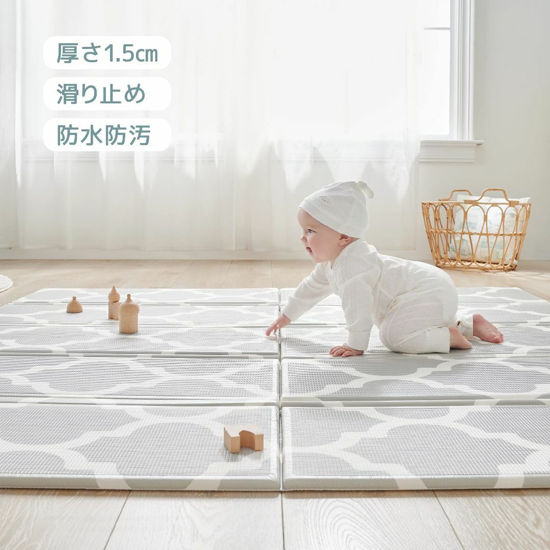 折りたたみ式厚手ベビープレイマット - 両面使用可 北欧の通販 折りたたみ式厚手ベビープレイマット - 両面使用可 北欧の通販
