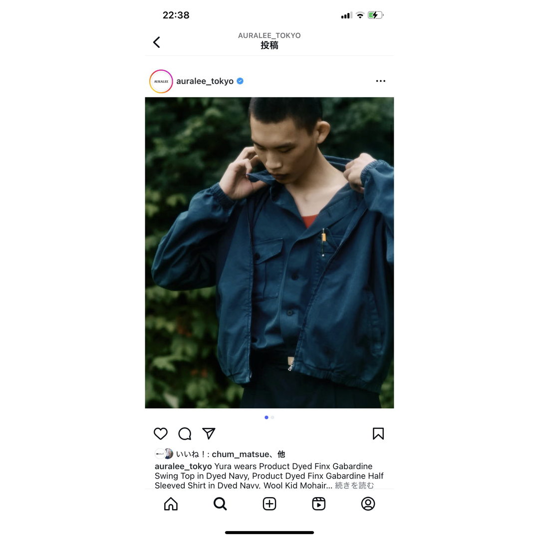 AURALEE - PRODUCT DYED FINX GABARDINE HALF SLEEVEDの通販 by AURALEE - PRODUCT DYED FINX GABARDINE HALF SLEEVEDの通販 by