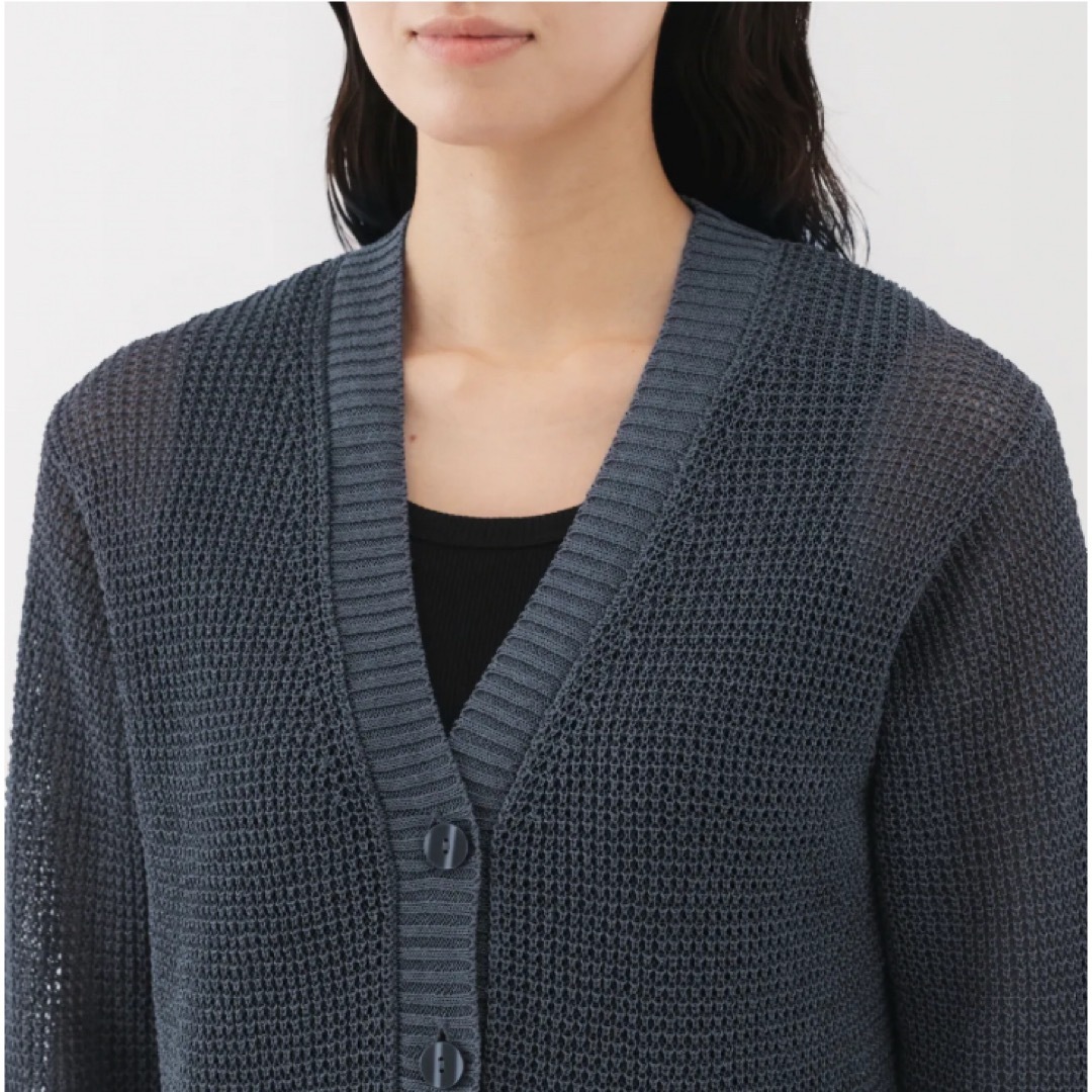 MUJI (無印良品) - 無印良品ヘンプ混メッシュVネック MUJI (無印良品) - 無印良品ヘンプ混メッシュVネック
