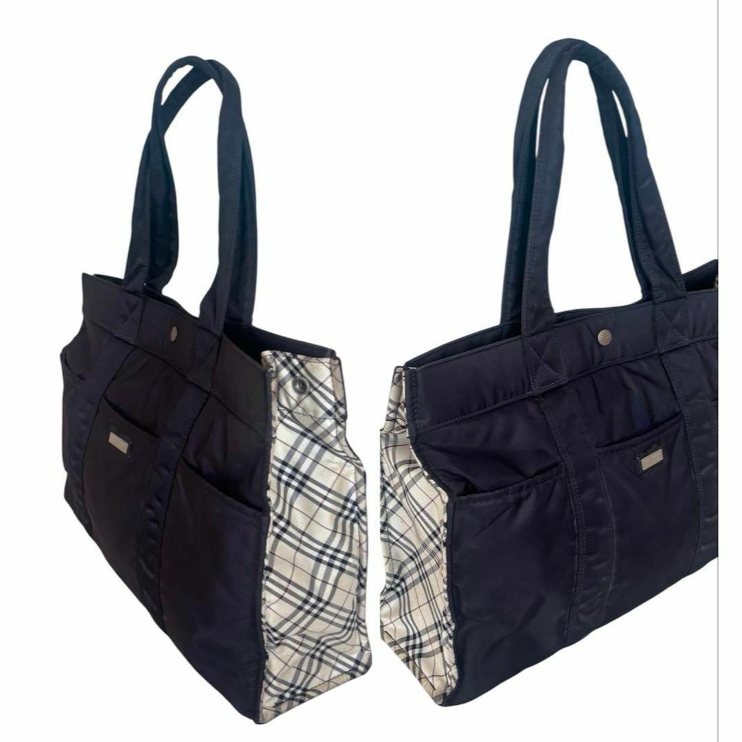 BURBERRY - バーバリー トートバッグ ブラックレーベル チェック BURBERRY - バーバリー トートバッグ ブラックレーベル チェック