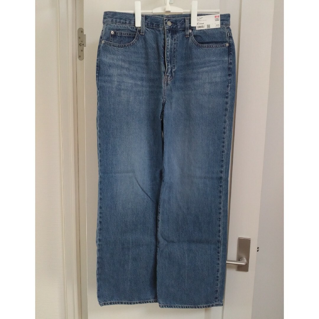 UNIQLO - 新品 ユニクロ ワイドストレートジーンズ29(73.5cm UNIQLO - 新品 ユニクロ ワイドストレートジーンズ29(73.5cm