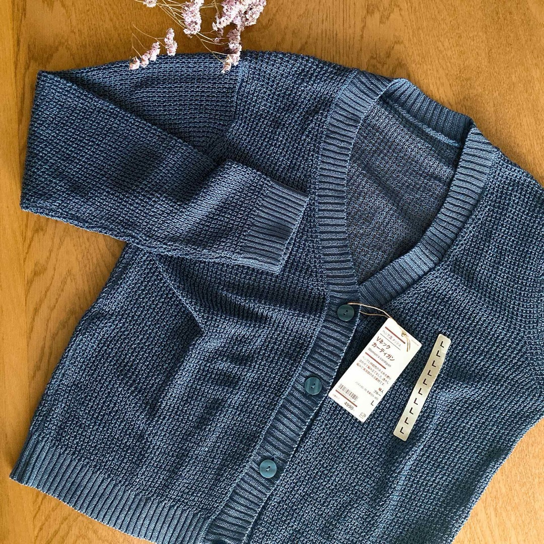 MUJI (無印良品) - 無印良品ヘンプ混メッシュVネック MUJI (無印良品) - 無印良品ヘンプ混メッシュVネック