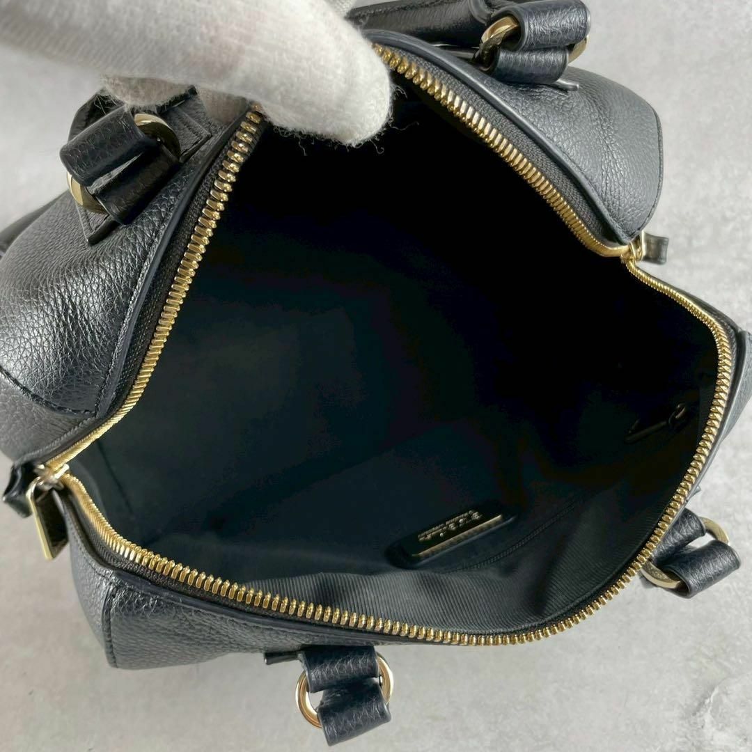 FURLA - 美品 フルラ ミニボストンバッグ シボ革 レザー ロゴ FURLA - 美品 フルラ ミニボストンバッグ シボ革 レザー ロゴ