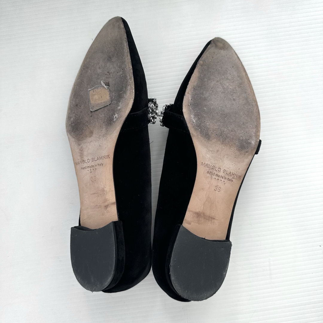 MANOLO BLAHNIK - マノロブラニク ビジュー装飾 フラット MANOLO BLAHNIK - マノロブラニク ビジュー装飾 フラット