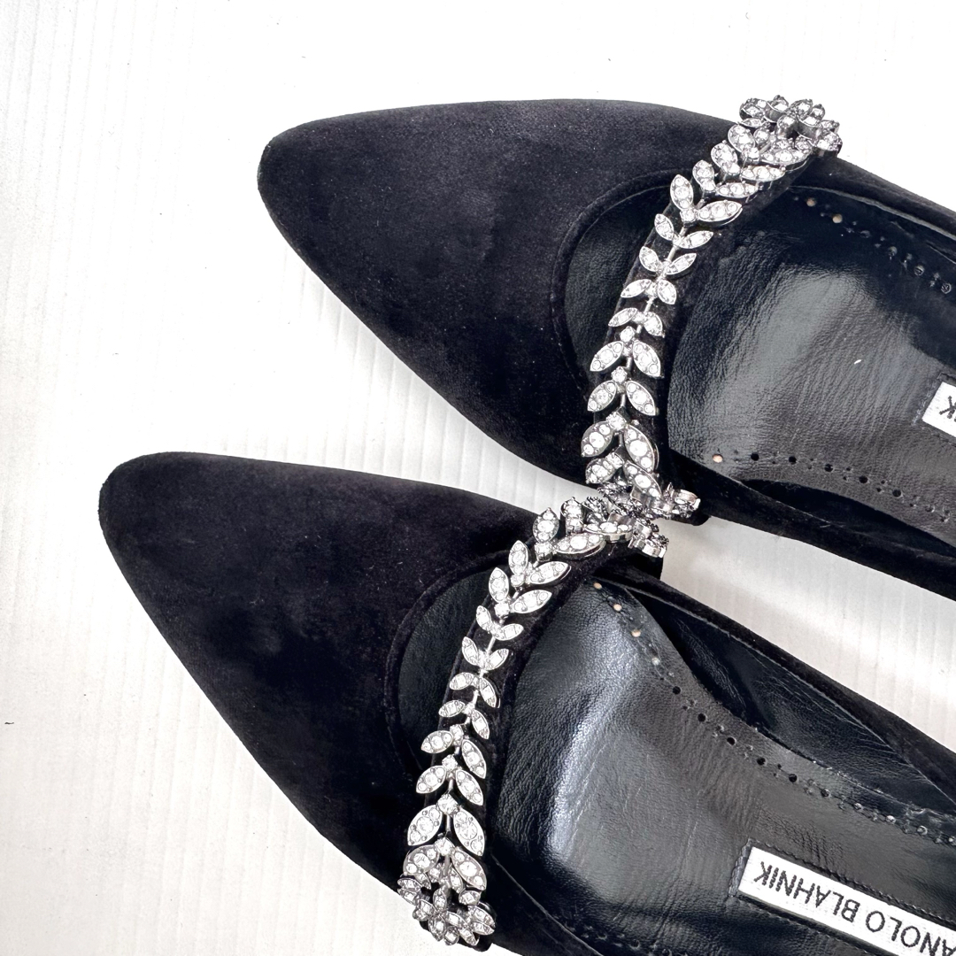 MANOLO BLAHNIK - マノロブラニク ビジュー装飾 フラット MANOLO BLAHNIK - マノロブラニク ビジュー装飾 フラット
