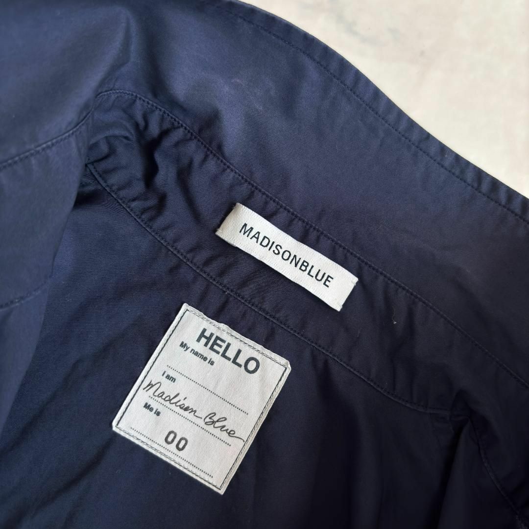 MADISONBLUE - マディソンブルー J.BRADLEY SHIRT 半袖シャツ 紺 MADISONBLUE - マディソンブルー J.BRADLEY SHIRT 半袖シャツ 紺