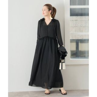 ZARA - 【ZARA】ロングワンピース コントラスト ナイロン ミディ ZARA - 【ZARA】ロングワンピース コントラスト ナイロン ミディ