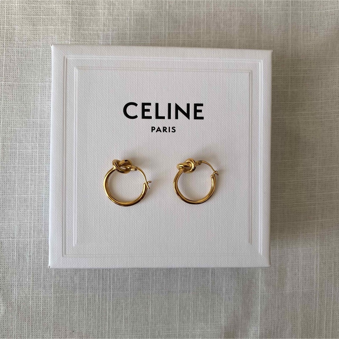 CELINE - CELINE ノット スモールフープピアス / ゴールド CELINE - CELINE ノット スモールフープピアス / ゴールド