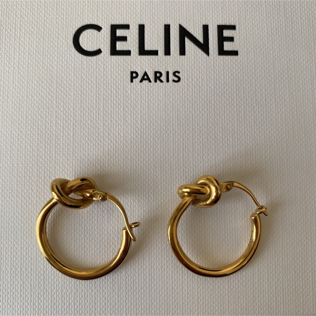 CELINE - CELINE ノット スモールフープピアス / ゴールド CELINE - CELINE ノット スモールフープピアス / ゴールド