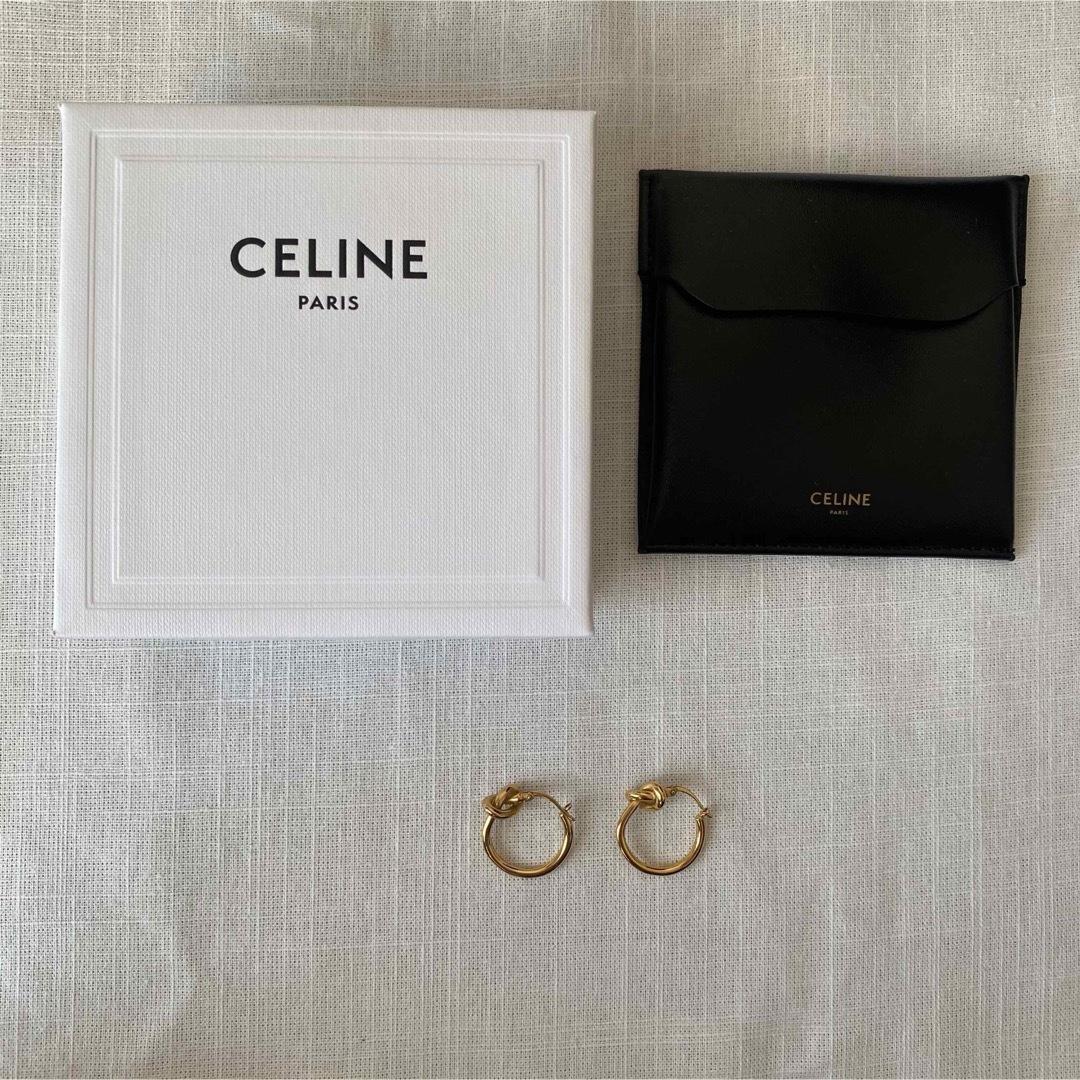 CELINE - CELINE ノット スモールフープピアス / ゴールド CELINE - CELINE ノット スモールフープピアス / ゴールド
