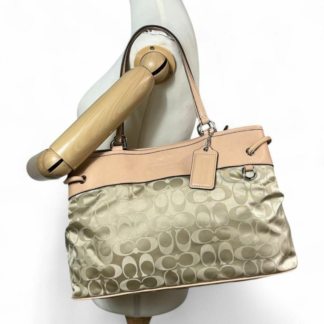 COACH - 美品 COACH コーチ トートバッグ シグネチャー レザー COACH - 美品 COACH コーチ トートバッグ シグネチャー レザー