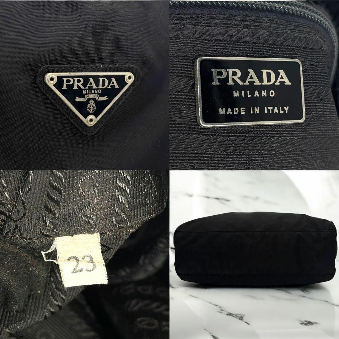PRADA - 【極美品】PRADA ブラック トートバッグ ナイロン 三角 PRADA - 【極美品】PRADA ブラック トートバッグ ナイロン 三角
