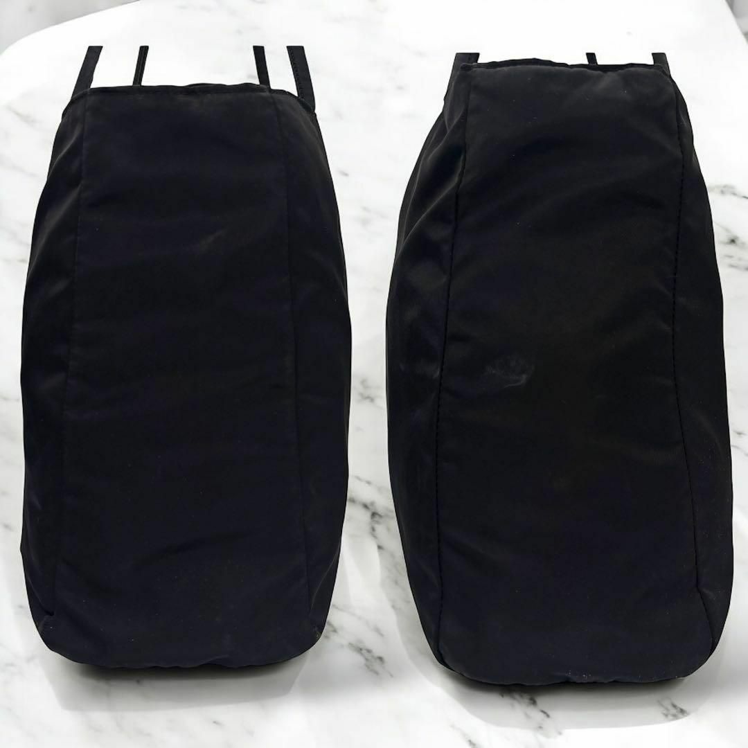 PRADA - 【極美品】PRADA ブラック トートバッグ ナイロン 三角 PRADA - 【極美品】PRADA ブラック トートバッグ ナイロン 三角