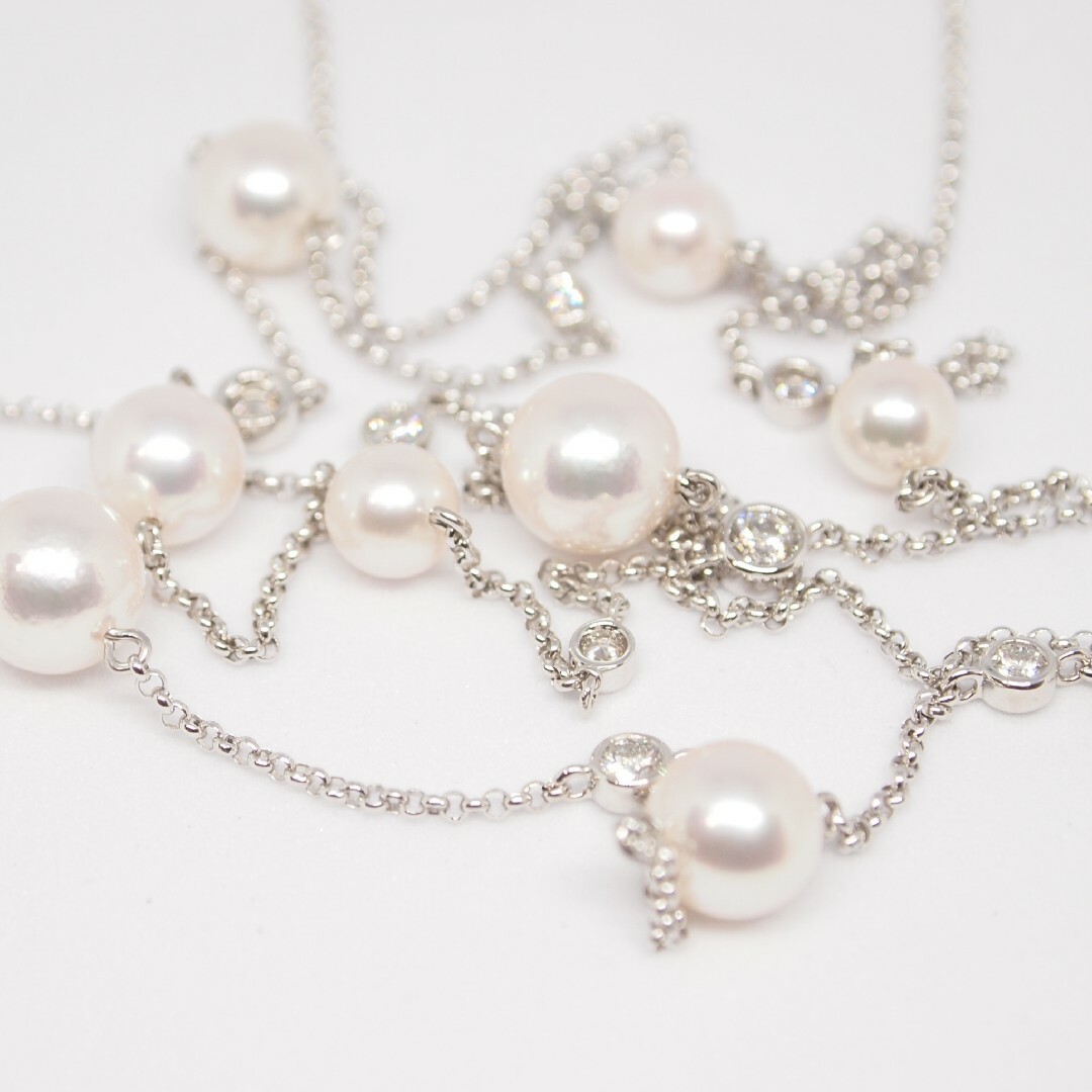 MIKIMOTO - 美品✨ミキモト ステーション ネックレス あこや MIKIMOTO - 美品✨ミキモト ステーション ネックレス あこや
