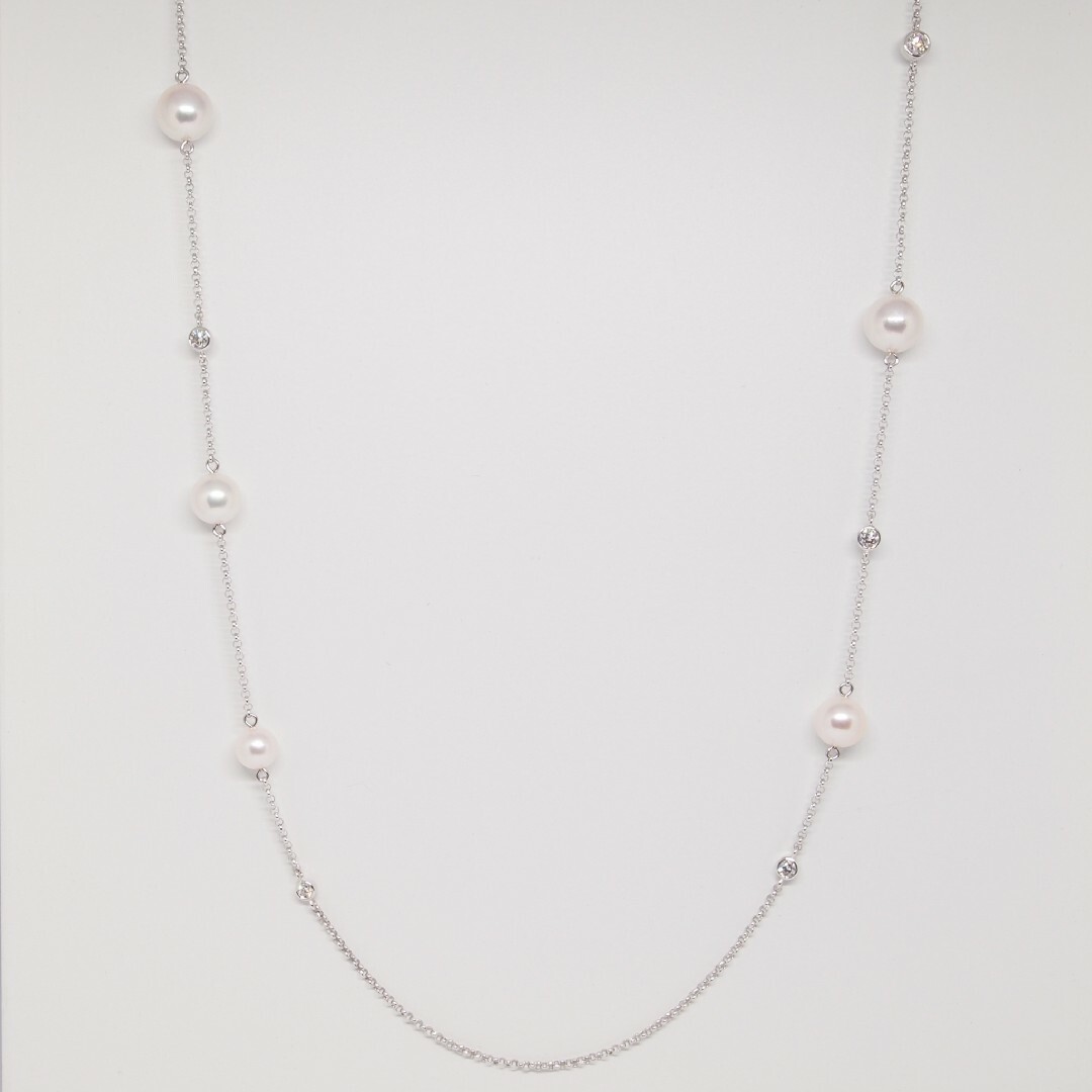 MIKIMOTO - 美品✨ミキモト ステーション ネックレス あこや MIKIMOTO - 美品✨ミキモト ステーション ネックレス あこや