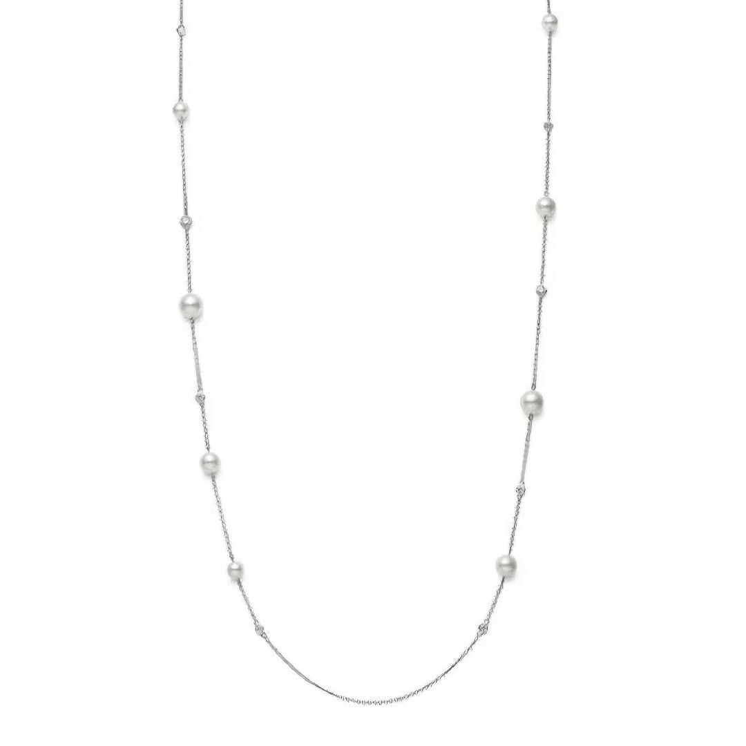 MIKIMOTO - 美品✨ミキモト ステーション ネックレス あこや MIKIMOTO - 美品✨ミキモト ステーション ネックレス あこや
