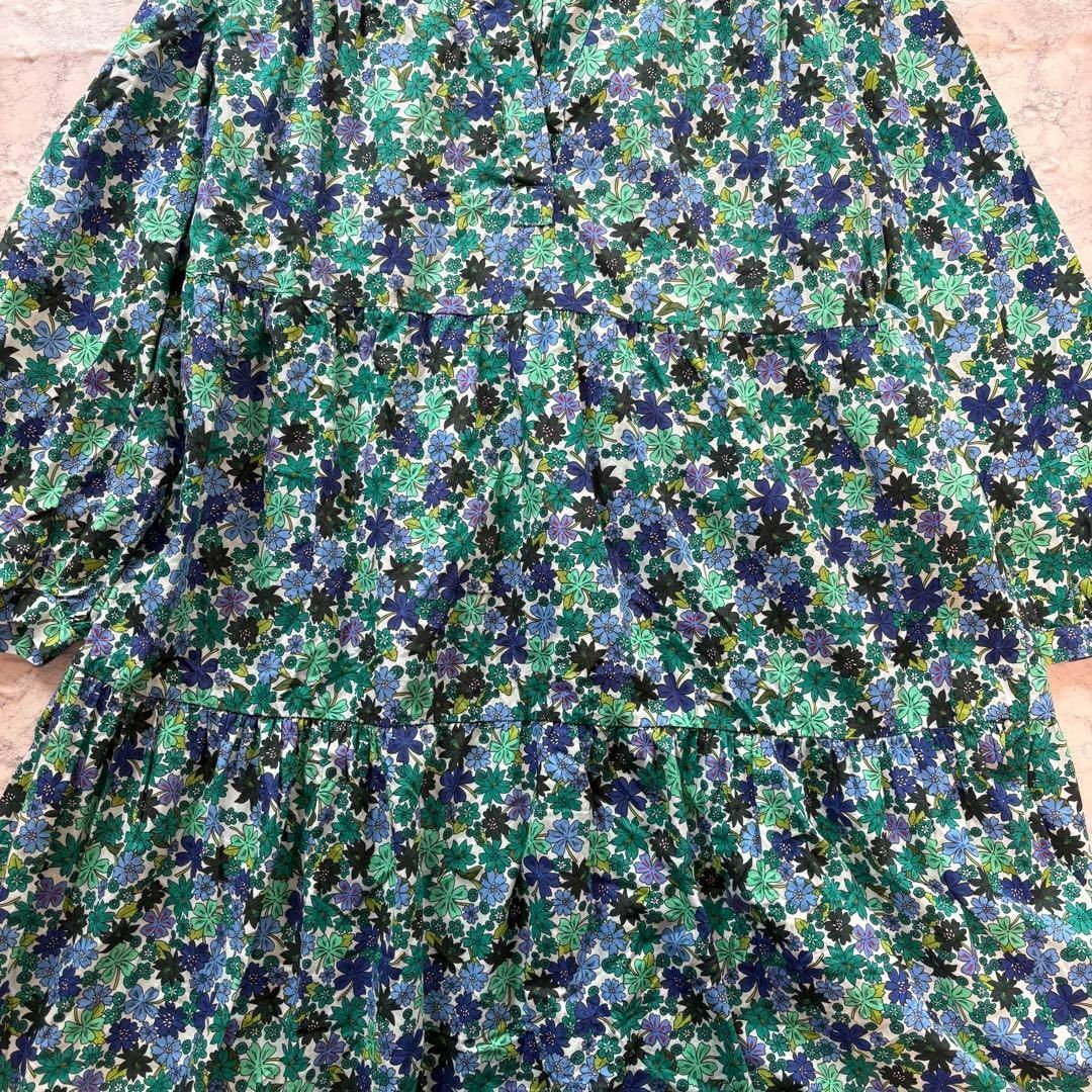 ZARA - 【ZARA】ザラ フラワープリントロングワンピース 総柄 ZARA - 【ZARA】ザラ フラワープリントロングワンピース 総柄