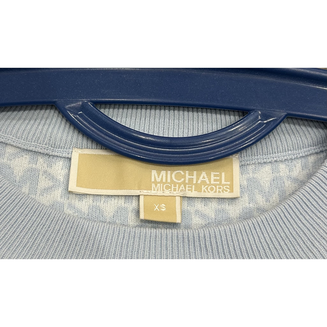 MICHAEL KORS(マイケルコース)のMICHAEL KORS 半袖ニット XS 水色 レディースのトップス(ニット/セーター)の商品写真