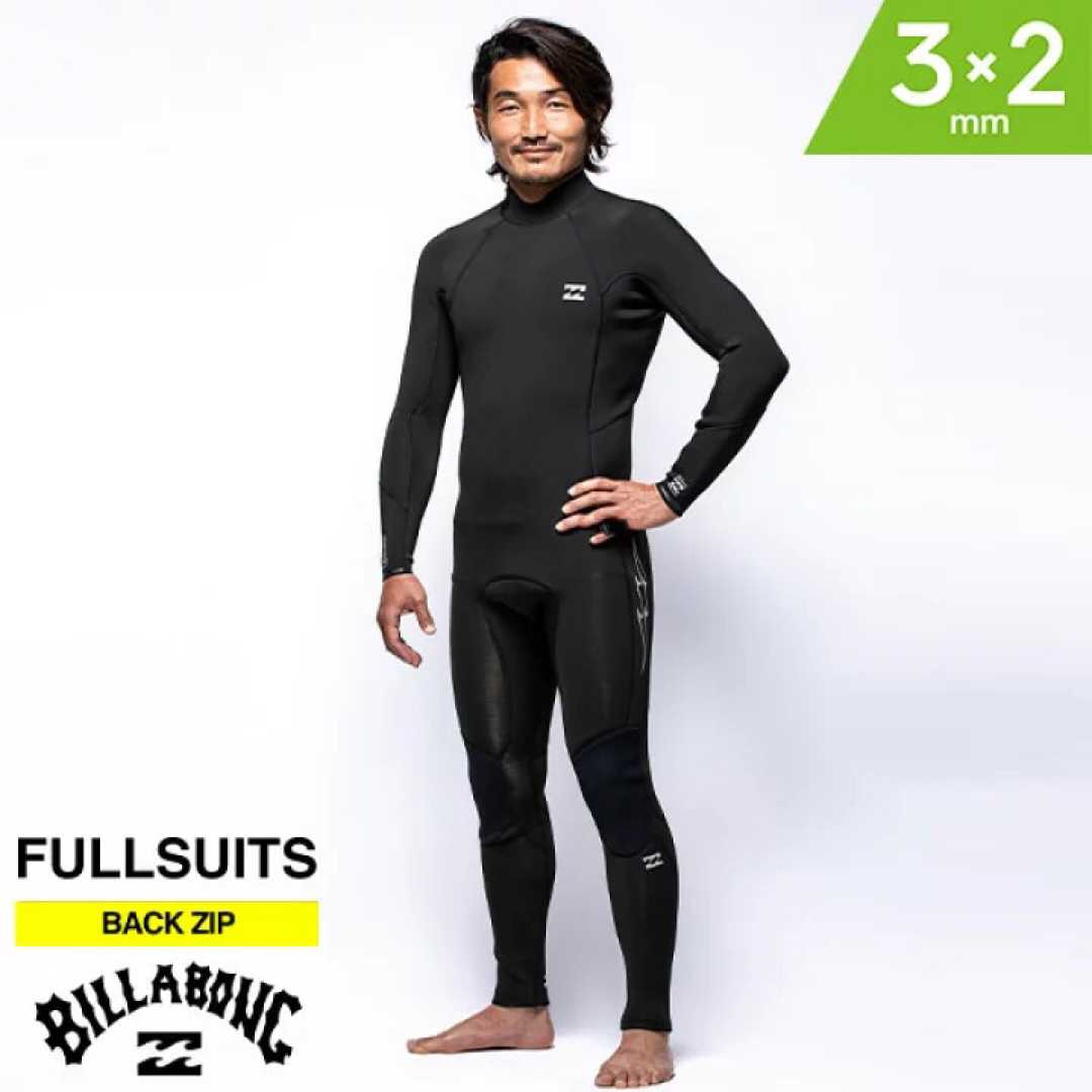 BILLABONG - MLサイズ ビラボン バックジップ フルスーツ メンズ BILLABONG - MLサイズ ビラボン バックジップ フルスーツ メンズ