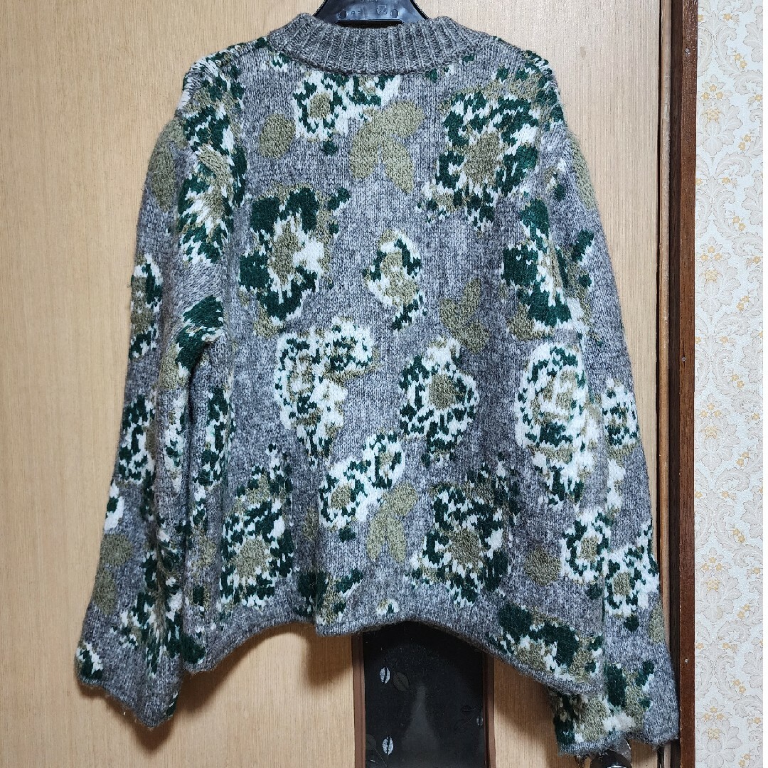 ZARA - ZARA フラワージャガードニットカーディガンの通販 by ZARA - ZARA フラワージャガードニットカーディガンの通販 by