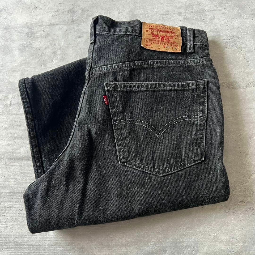 Levi's - 【後染めブラックデニム、ワイドシルエット】Levi's550 Levi's - 【後染めブラックデニム、ワイドシルエット】Levi's550