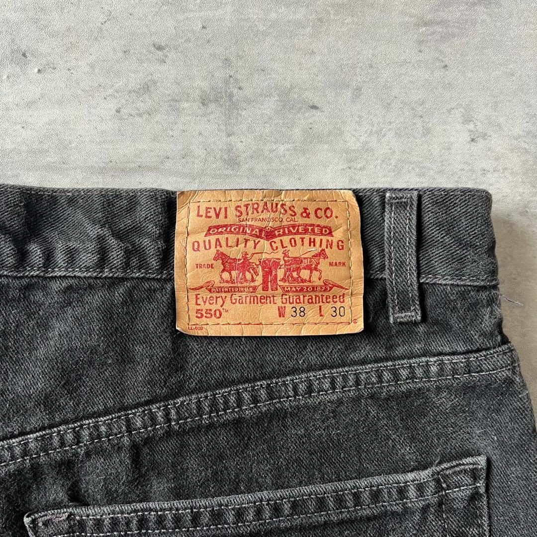 Levi's - 【後染めブラックデニム、ワイドシルエット】Levi's550 Levi's - 【後染めブラックデニム、ワイドシルエット】Levi's550