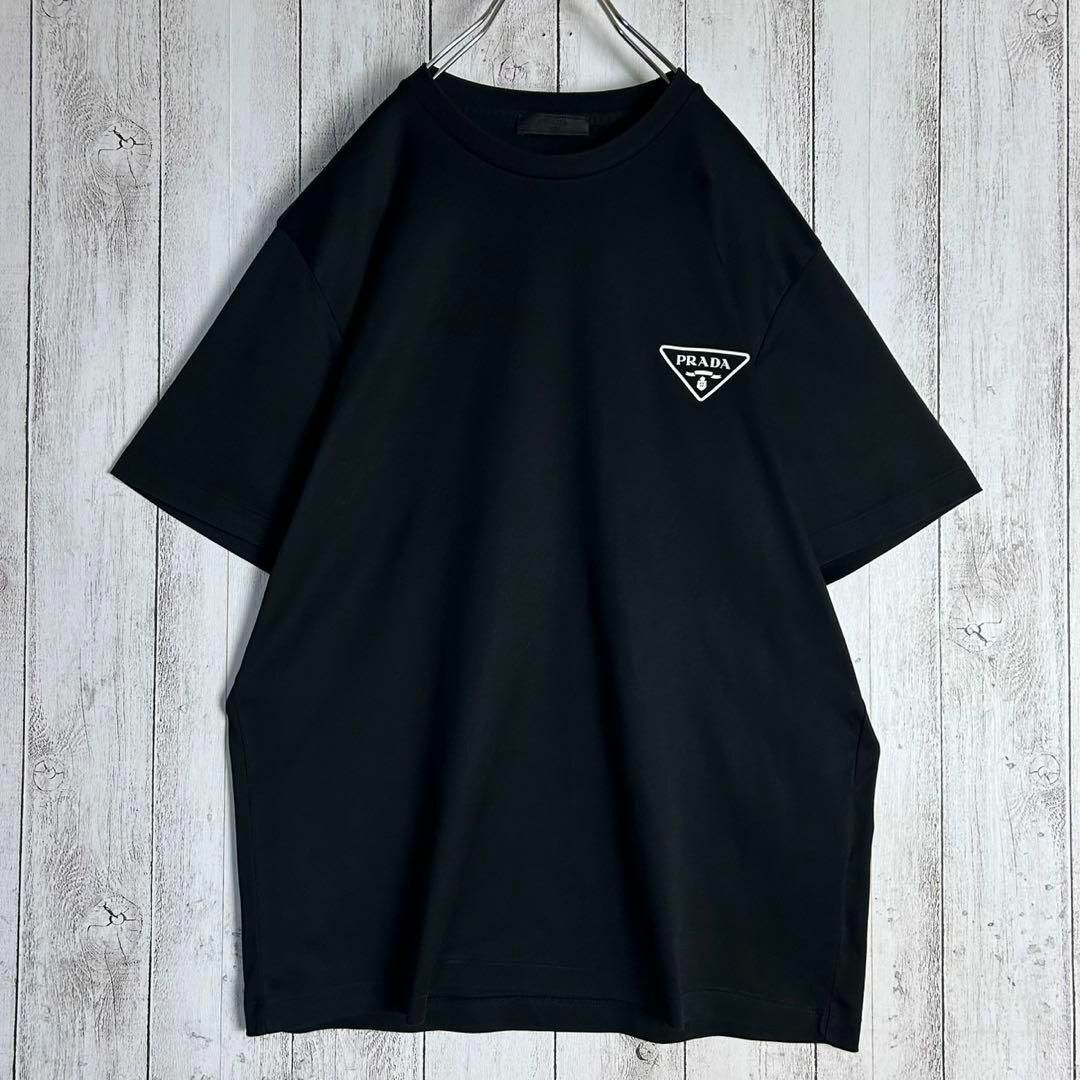 PRADA - 【美品】プラダ☆トライアングルロゴ入りTシャツ 人気 PRADA - 【美品】プラダ☆トライアングルロゴ入りTシャツ 人気