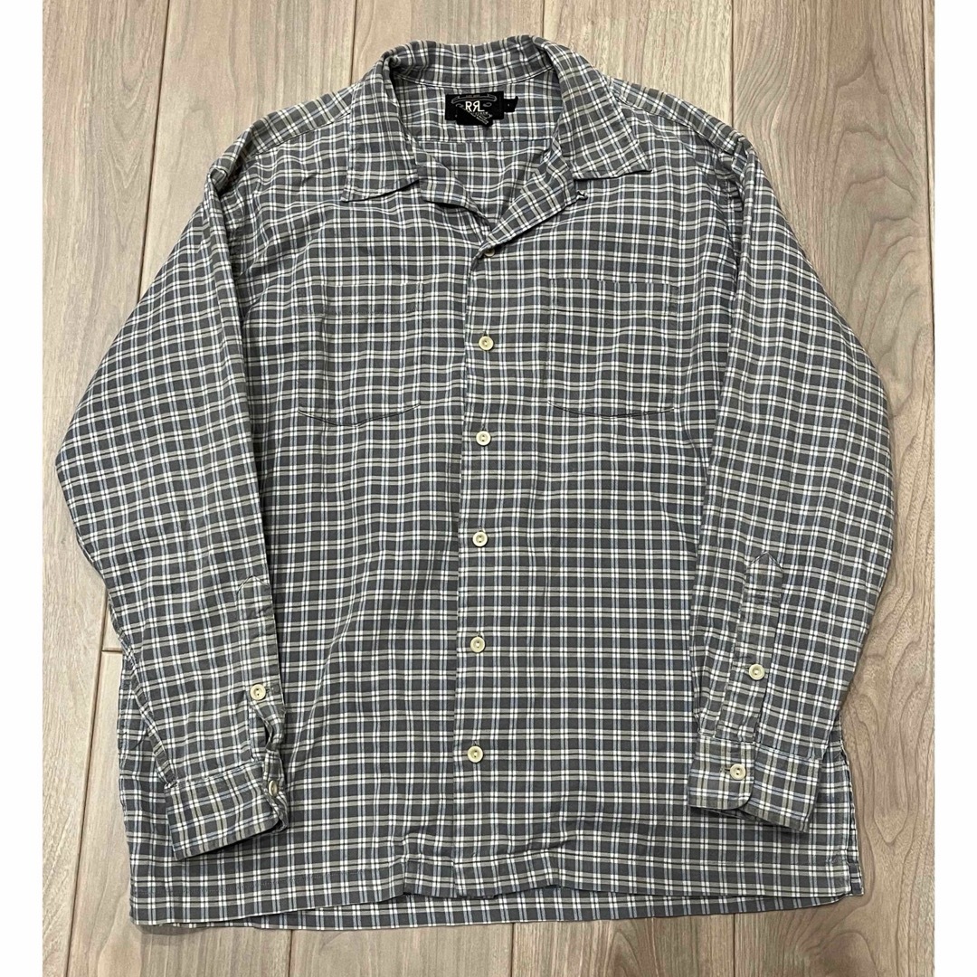 RRL - 90s RRL ダブルアールエル オープンカラー チェックシャツ RRL - 90s RRL ダブルアールエル オープンカラー チェックシャツ