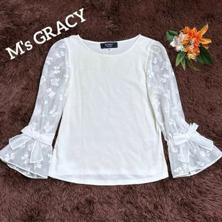 M'S GRACY - 極美品✨エムズグレイシー シアーリボンブラウス M'S GRACY - 極美品✨エムズグレイシー シアーリボンブラウス