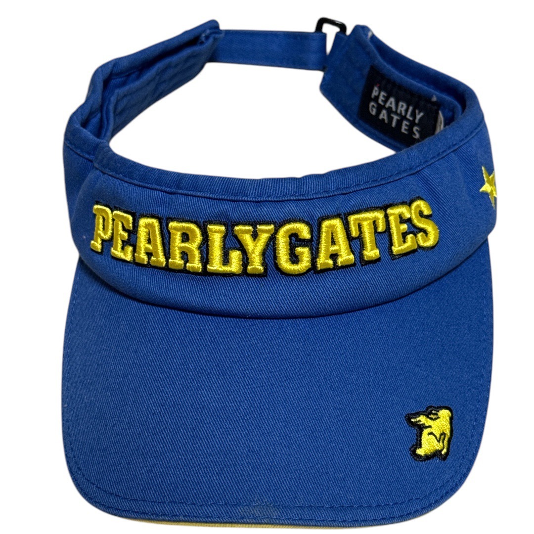 PEARLY GATES - PEARLY GATES バイザー 青 89の通販 by PEARLY GATES - PEARLY GATES バイザー 青 89の通販 by