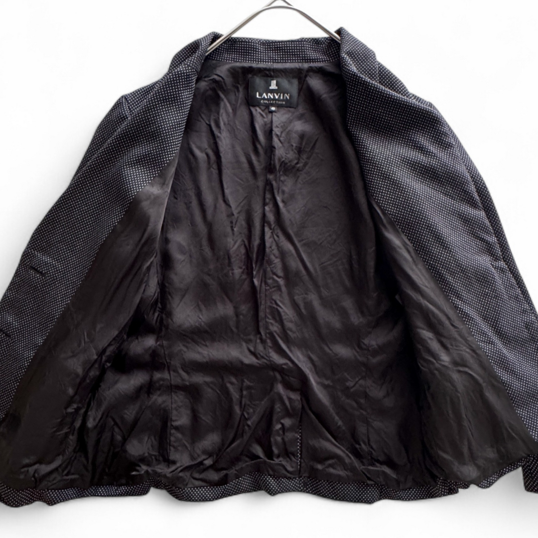 ✨美品✨ ランバンコレクション テーラードジャケット シルク混　カシミヤ混　黒 LANVIN COLLECTION - ✨美品✨ ランバンコレクション テーラード