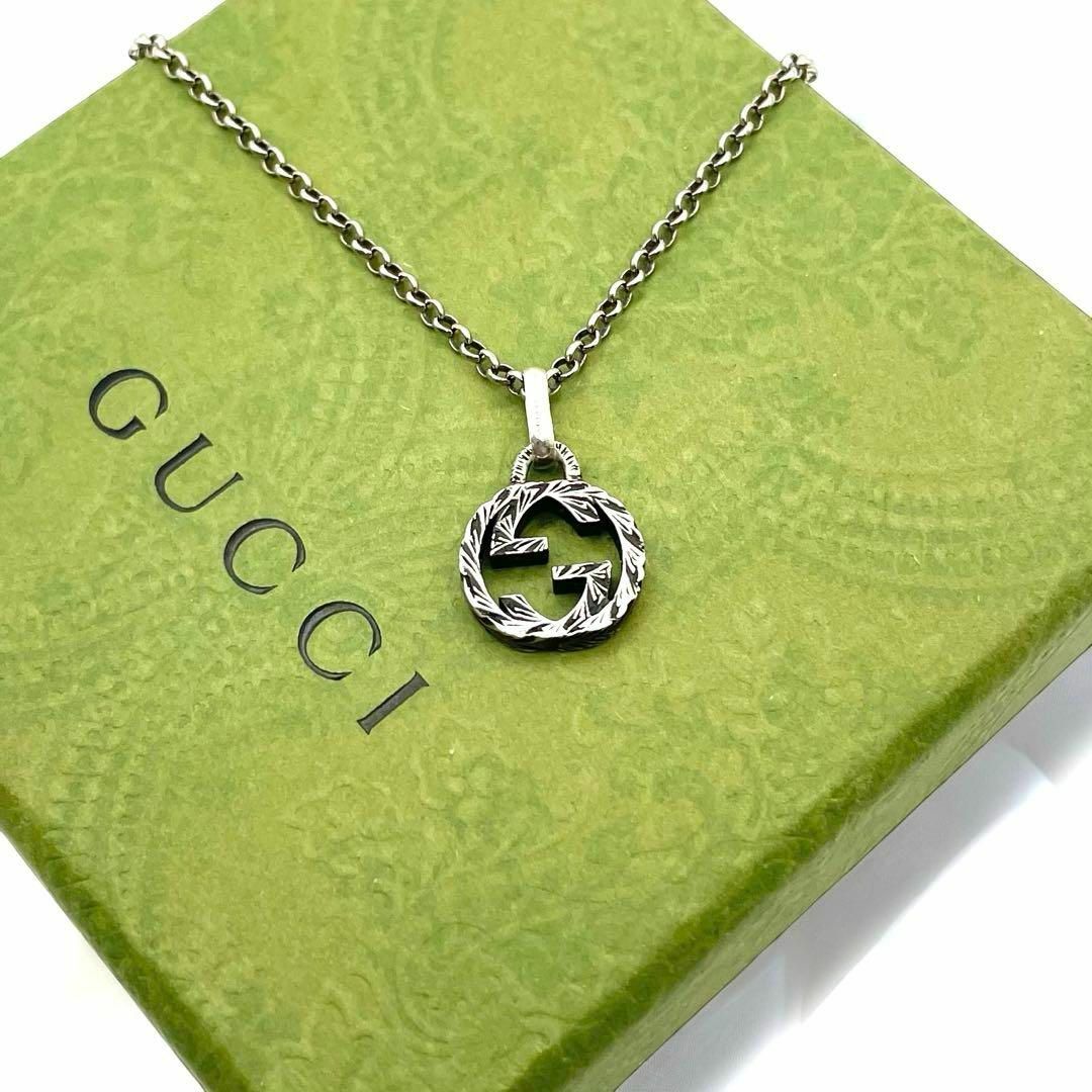 GUCCI - 美品 グッチ ネックレス アラベスク 燻 インター GUCCI - 美品 グッチ ネックレス アラベスク 燻 インター