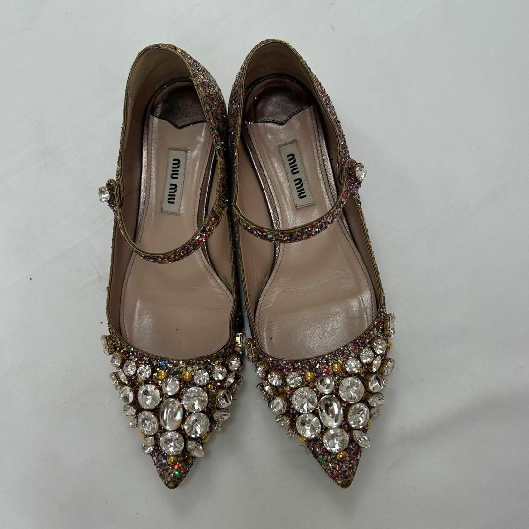 MIU MIU - F856 22.5cm ミュウミュウ レインボーラメ パンプス MIU MIU - F856 22.5cm ミュウミュウ レインボーラメ パンプス