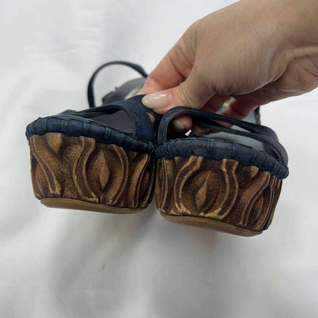 MIU MIU - F830 22.5cm ミュウミュウ ベロア ウェッジソール MIU MIU - F830 22.5cm ミュウミュウ ベロア ウェッジソール
