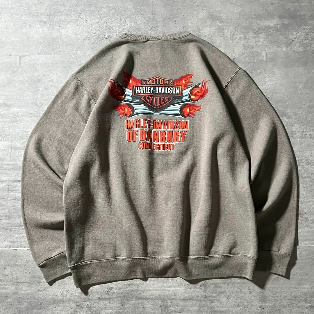 Harley Davidson - 【両面プリント、メキシコ製、くすみカラー Harley Davidson - 【両面プリント、メキシコ製、くすみカラー