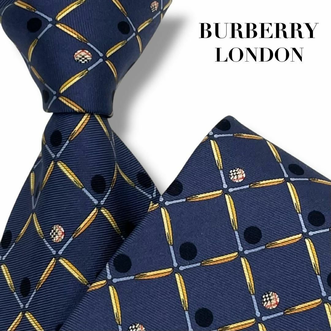BURBERRY - 美品 バーバリーロンドン ネクタイ ホースロゴ 刺繍 BURBERRY - 美品 バーバリーロンドン ネクタイ ホースロゴ 刺繍