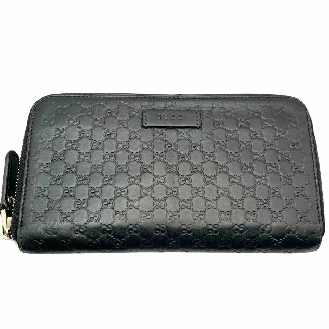 GUCCI - 【美品・鑑定済】グッチ 長財布 マイクロシマ 黒 レザー GUCCI - 【美品・鑑定済】グッチ 長財布 マイクロシマ 黒 レザー