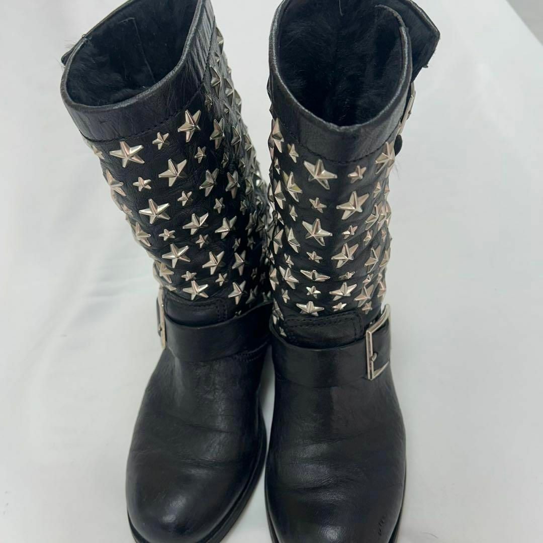 JIMMY CHOO - F850 23.5cm ジミーチュウ スタースタッズ ブーツ JIMMY CHOO - F850 23.5cm ジミーチュウ スタースタッズ ブーツ