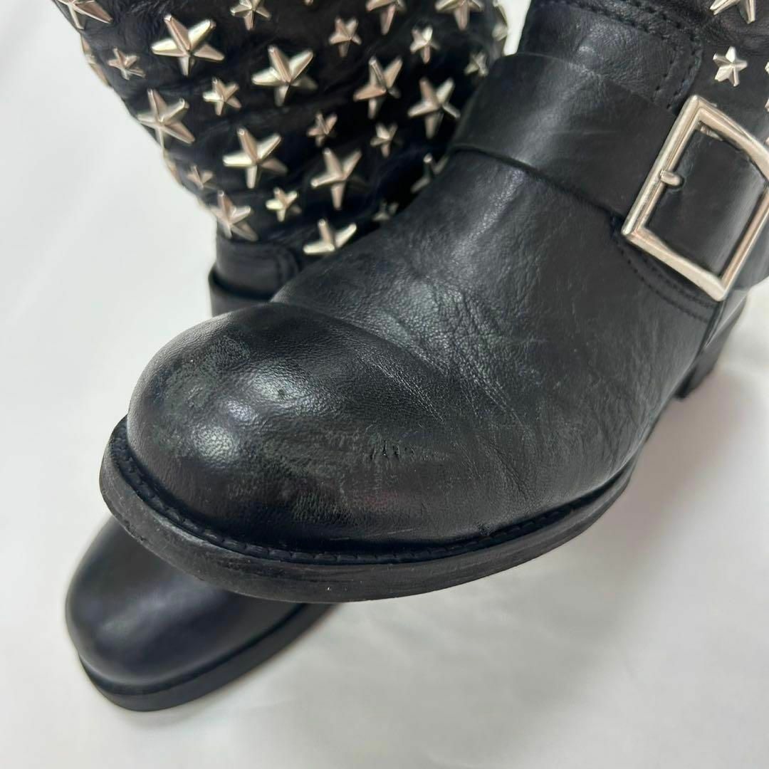 JIMMY CHOO - F850 23.5cm ジミーチュウ スタースタッズ ブーツ JIMMY CHOO - F850 23.5cm ジミーチュウ スタースタッズ ブーツ